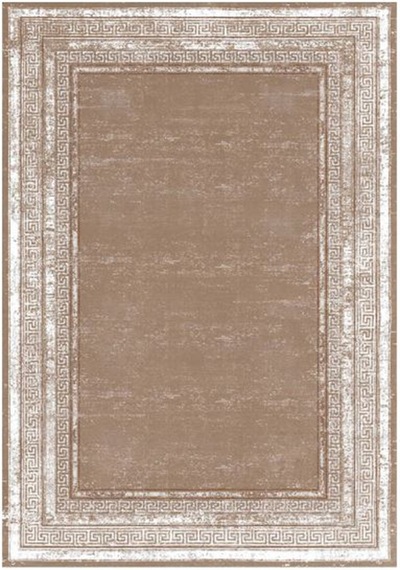 Çam Halı Gloria Td67304 Bej Art Deco Versace Desen Dokuma Saçaklı Kilim - 80x150