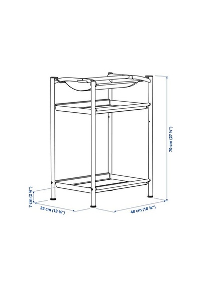 Ikea Spänd Saklama Bölmeli Masa Ayağı, Beyaz