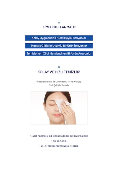 Missha Super Aqua Ultra Hyalron Hyalüronik Asit İçeren Su Bazlı Makyaj Temizleme Mendili 30 Adet