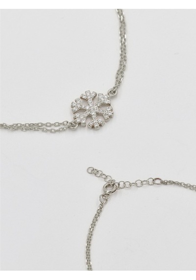 Brezza Lusso Jewelry Kar Tanesi Kadın Gümüş Bileklik