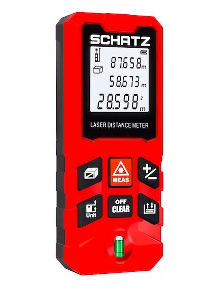 Schatz 100 Metre Lazerli Mesafe Ölçer Kırmızı Işık Lazermetre Kırmızı