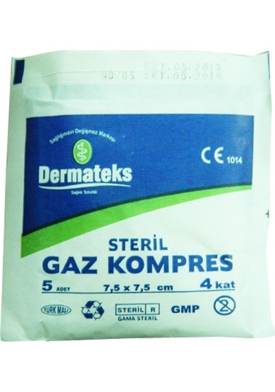 Dermateks Steril Gaz Kompres 7.5 x 7.5 CM 100 Adet