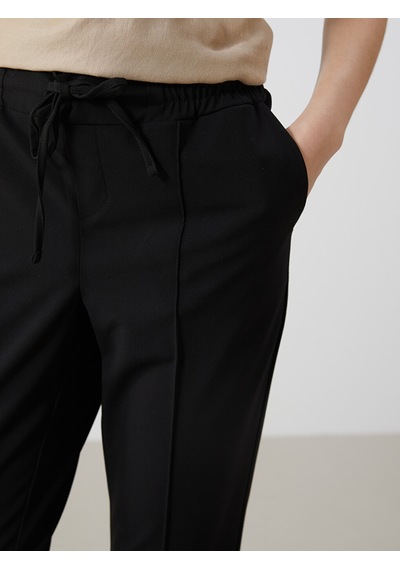 Lcw Comfort Siyah Beli Lastikli Havuç Kesim Kadın Pantolon