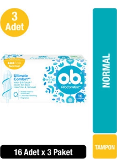 O.B Tampon Normal 16'lı x 3 Adet