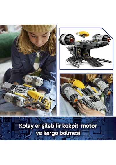 LEGO® Star Wars: Mandalorian ve Grogu™ Razor Crest™ 75447 - 10 Yaş ve Üzeri Çocuklar için Yaratıcı Oyuncak Yapım Seti (930 Parça)