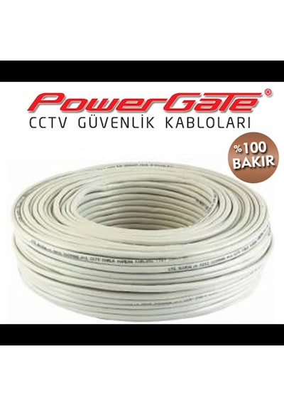 Powergate Cell2 100mt, 2+1 2x0,22+0,22 %100 Bakır, Cctv Güvenlik Kablosu