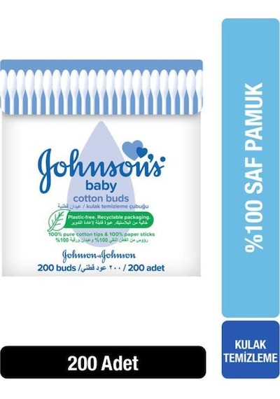 Johnson's Kulak Temizleme Pamuğu 200'lü