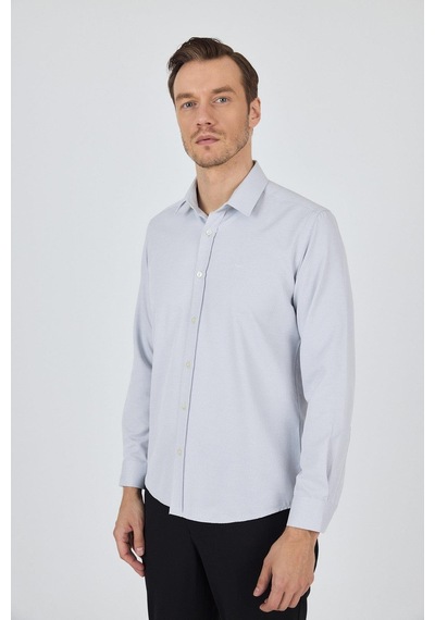 İmza Uzun Kol Desenli Armürlü Sert Yaka Cepsiz Pamuklu Classic Slim Fit Gömlek 1004250184 Siyah İmza Uzun Kol Desenli Armürlü Sert Yaka Cepsiz Pamuklu Classic Slim Fit Gömlek 1004250184 Siyah