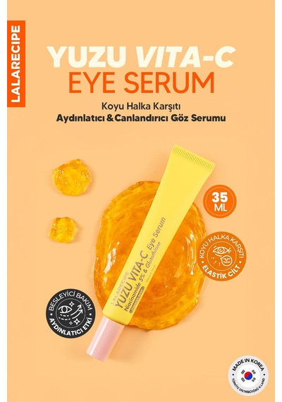 Lalarecipe Glutatyon ve %5 Niacinamide Koyu Halka Karşıtı Göz Çevresi Serumu LALA RECIPE Yuzu Vita C Eye Serum