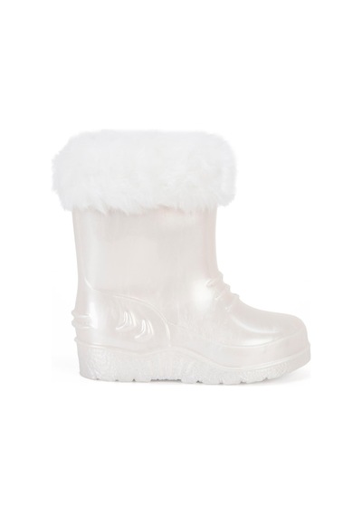 Civil Boots Kürklü 22-28 Numara Yağmur Çizmesi - Beyaz
