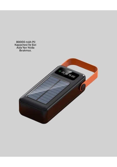 80000 Mah Yüksek Kapasiteli Powerbank Göstergeli Solar Şarj Cihazı Diğer