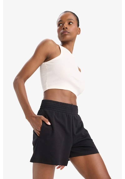 DeFactoFit Oversize Geniş Kalıp Kısa Paça Sporcu Şort C6135AX25SMBK81 Siyah