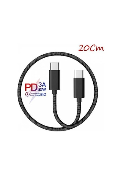 Ally Type-C -To Type C 60W Qc3.0A Hızlı 0.20Cm Powerbank Kablosu