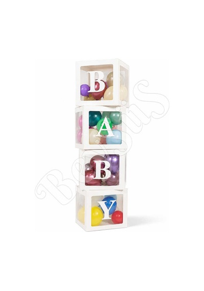 Cinsiyet Parti Eğlence İthal Baby Kutu 30x30 Cm Beyaz