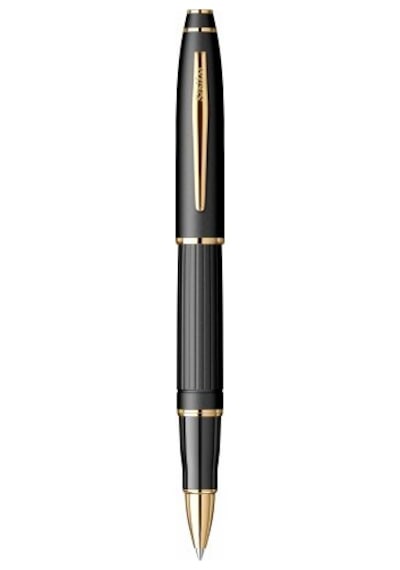 Scrikss 350 Mat Siyah Altın Roller Kalem