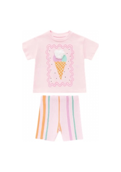 Poala Kids Ice Cream Kız Takım Çok Renkli