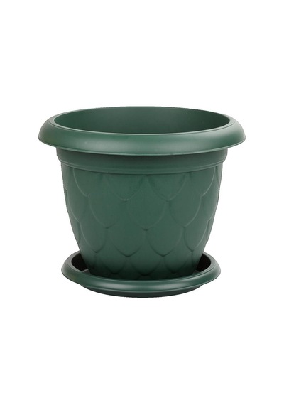 Omnipazar So-d010 Damla Desen Tabaklı Saksı Takımı 25 Litre No:10 Yeşil