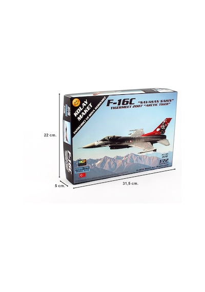 Hobbytime 078 1/72 Ölçek, F-16c Savaşan Şahin Tigermeet 2007 Savaş Uçağı, Kolay Maket Plastik Model Kiti