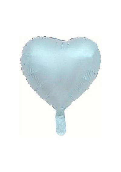 1 Adet 18 İnç 45 Cm Retro Kalp Folyo Balon Mavi MAVİ
