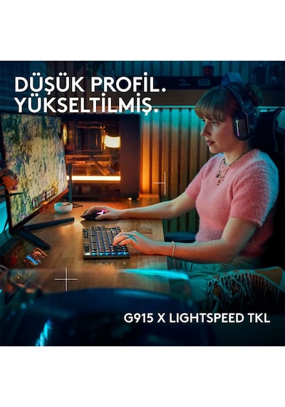 Logitech 920-012721 G915 X Lightspeed TKL Low Profile Tactile Switch Kablosuz Klavye