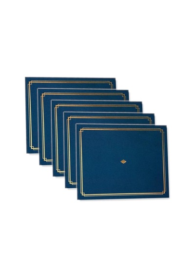 Sertifika Tutucu, Altın Folyo Detaylı Mavi, 8.5" X 11" Belgelere Uyar, 36 Adet 54516