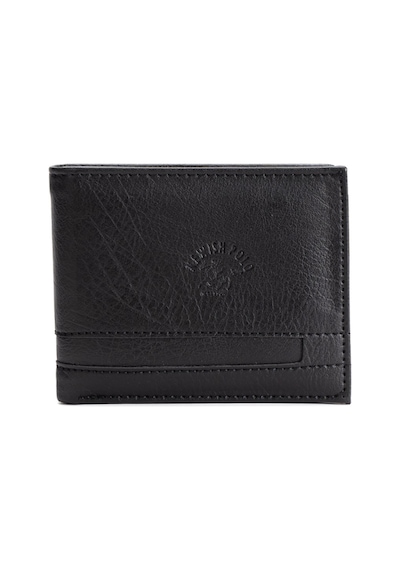 Newish Polo Erkek Suni Deri Minimal Cüzdan Ve Kartlık - New414 Siyah