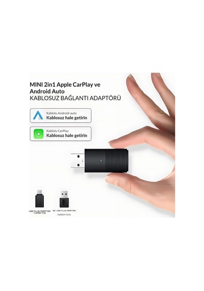 Lexroo Mini Pro Duo 2in1 Araç Kiti Wireless/kablosuz Carplay Ve Android Auto Adaptörü