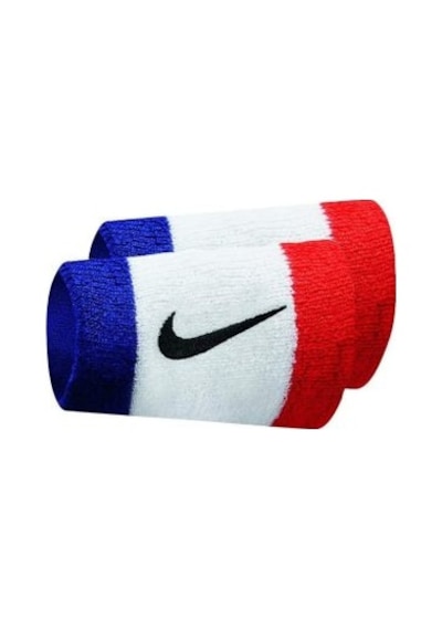 Nike Swoosh Wristbands Doublewide Havlu El Bilekliği Beyaz - Mavi - Kırmızı