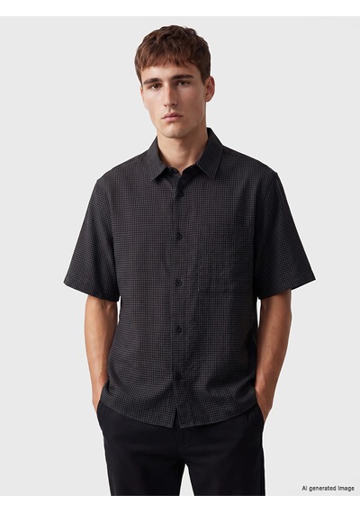 Lcw Vision Antrasit Regular Fit Kareli Erkek Gömlek