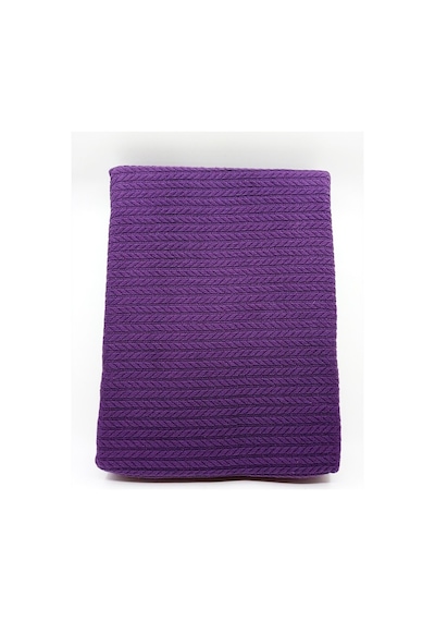 Cottonriver Örgü Tek Pike Mürdüm Çift Kişilik Mürdüm
