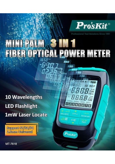 Proskit Mt-7618 3ın1 Fiberoptik Kablo Test Cihazı 500 Data Depolama
