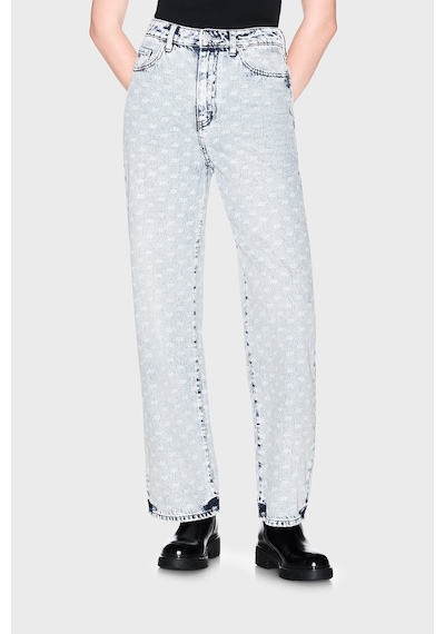 Armani Exchange Bol Kesimli Tamamı Baskılı Yüksek Bel Jeans Kadın Kot Pantolon Xw000100 Af25777 Fb010 Açık Mavi Armani Exchange Bol Kesimli Tamamı Baskılı Yüksek Bel Jeans Kadın Kot Pantolon Xw000100 Af25777 Fb010 Açık Mavi