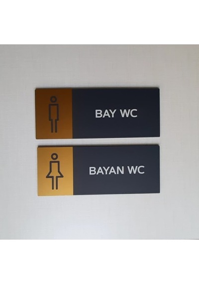 Modern Ve Şık Tasrım Inox Wc-Mufak-Mescid Yönlendirme Tabelası