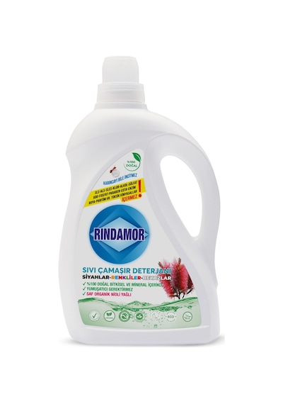 % 100 Doğal Bitkisel Sıvı Çamaşır Deterjanı Tüm Renkler-organik Nioli Yağlı 2200 ML