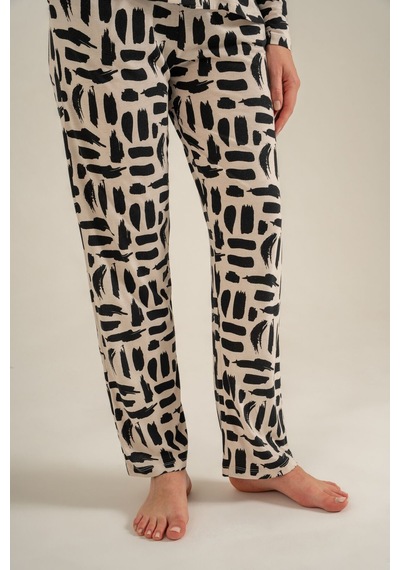 Pierre Cardin Kadın Krem Gömlek Pijama Takımı Pc9301-s-v1 Pc9301-s-v1