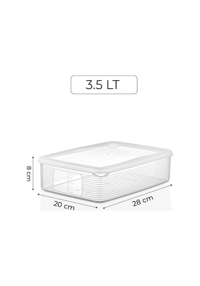 24'lü Mikrodalga Buzdolabı Saklama Kabı Organizeri 3,5 L X1 -2,3l X2-1,6l X2-1,2l X3-250ml X12 Şeffaf