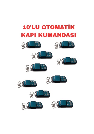 Uk-901 433mhz Kopyalanabilir 4 Kanallı Garaj Kumandası Bariyer Kepenk Kapı Kumandası 10 Adet