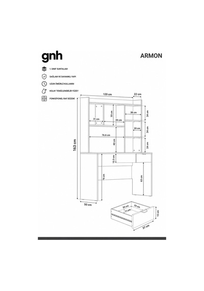Home Armon Raflı Çekmeceli Kesonlu Çalışma Masası 120x163x50 Cm Beyaz Meşe Modern Tasarım Beyaz - 914411364 Beyaz Home Armon Raflı Çekmeceli Kesonlu Çalışma Masası 120x163x50 Cm Beyaz Meşe Modern Tasarım Beyaz - 914411364 Beyaz
