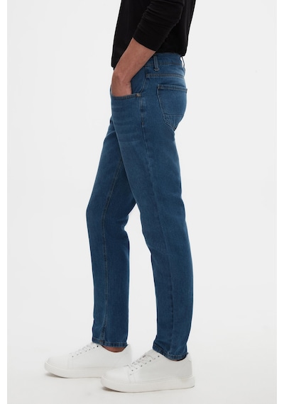 D's Damat Ds Damat Comfort Fit Mavi Düz Jean Kot Beş Cepli Yıkamalı Denim Pantolon 3hcj3ort00103 701