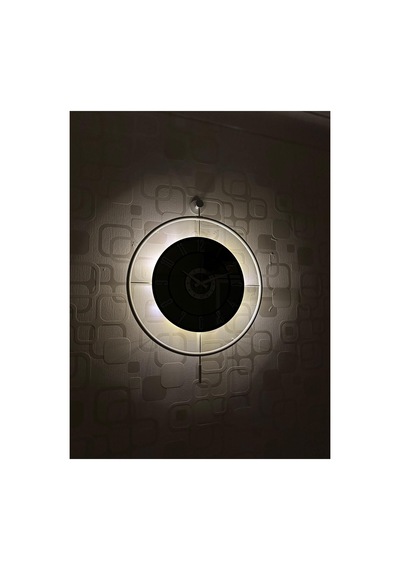 Pey Aksesuar Metal Camlı Duvar Saati 60x80 Cm Büyük Boy Işıklı Gerçek Cam Beyaz-füme-siyah-gümüş M61-beyaz-füme-siyah-gümüş