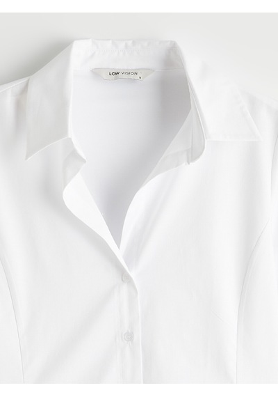 Lcw Vision Beyaz Slim Fit Kadın Gömlek