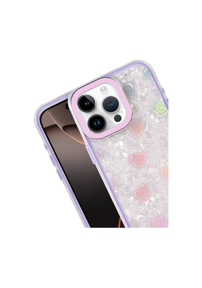 Apple iPhone  Uyumlu,  15 Pro Max Lumi Desenli Kapak - Mor