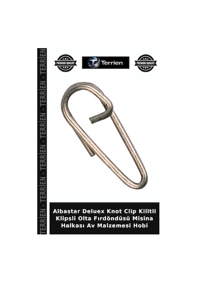 Albastar Deluex Knot Clip Kilitli Klipsli Olta Fırdöndüsü Misina Halkası Av Malzemesi Hobi standart