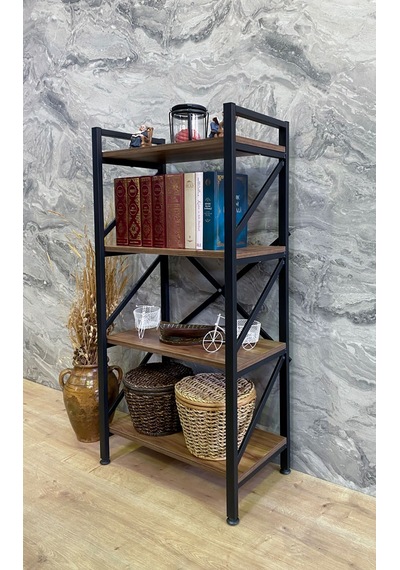 Demo Tanraf Mira Lüx 4 Raflı Kitaplık Dekoratif Raf 120X60 Cm. Ebat