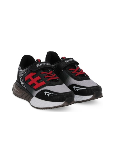 Slazenger Enzo F Unisex Çocuk Siyah / Kırmızı Günlük Spor Ayakkabısı