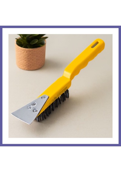 Bezos Çelik Tel Fırça Ve Metal Kazıma Spatula 270 Mm 2in1 Nıda