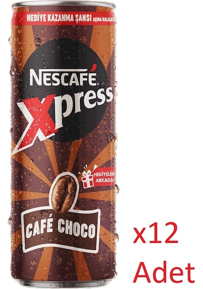 Nescafe Xpress Cafe Choco Kahve Aromalı Sütlü İçecek 12 x 250 ML
