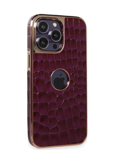 Apple İphone 14 Pro Max Kılıf Snake Kapak - Derin Mor