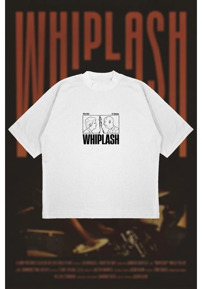 Tarzsokak Whiplash Tempo Baskılı Oversize Unisex Pamuklu Nefes Alan Kalın Kumaşlı Beyaz
