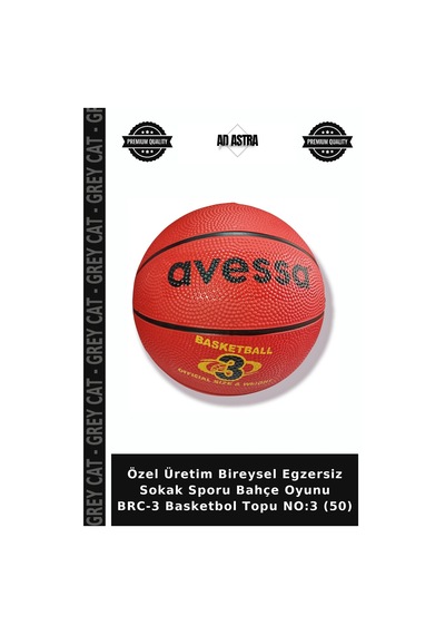 Özel Üretim Bireysel Egzersiz Sokak Sporu Bahçe Oyunu Brc-3 Basketbol Topu No:3 50